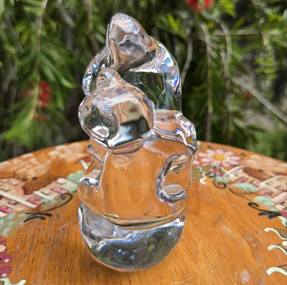 Vintage Orrefors Koala Panda‎ Bear Crystal Glass Figure Sweden Paperweight